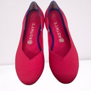 Rothy’s The Flat Round Toe Ballet Flats Size 9 Hot Pink Worn Twice
